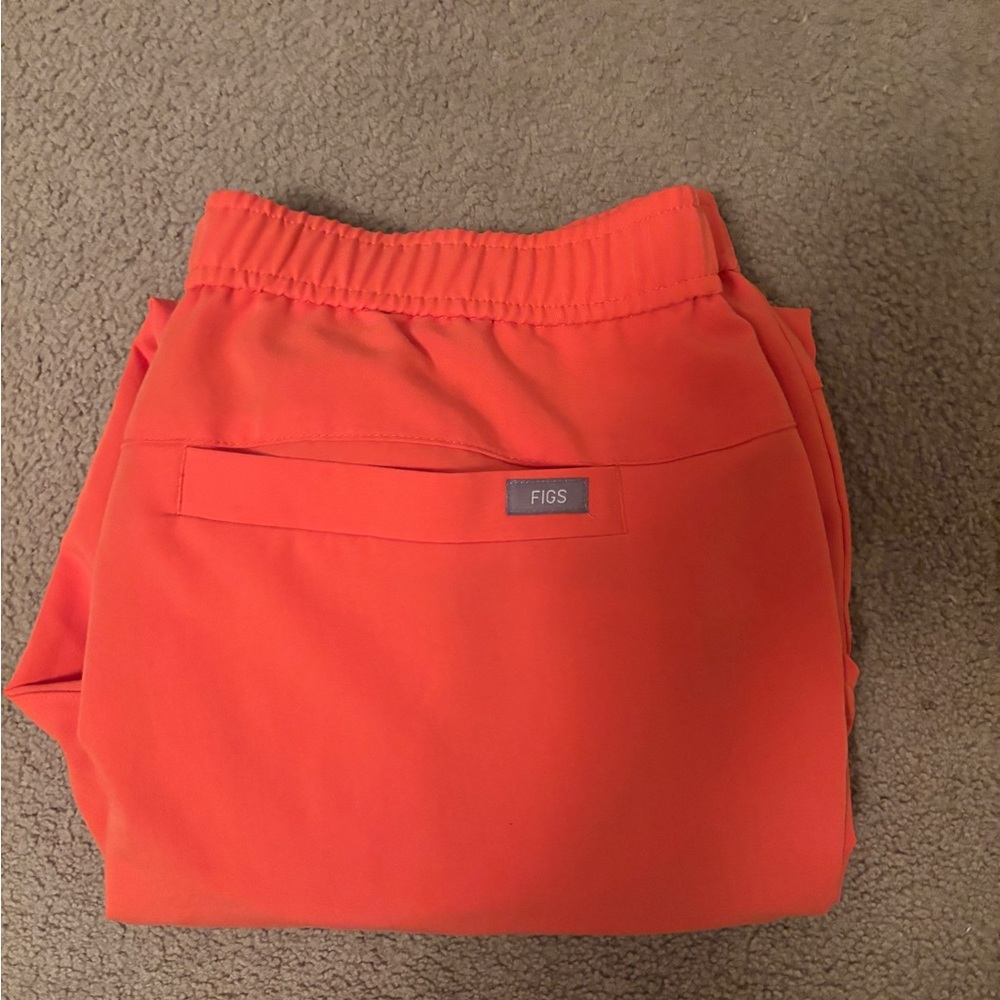 Figs Vibrant Orange Scrub Joggers